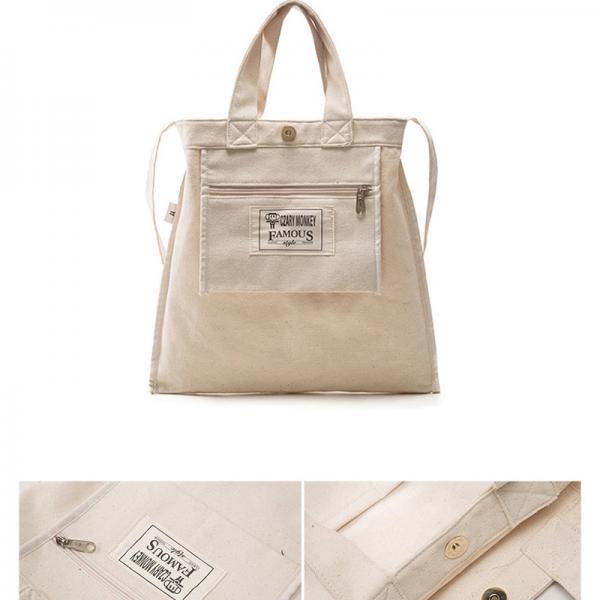 Simple canvas shopping bag